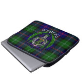 Thomson Scottish Clan Tartan and Crest  Laptopschutzhülle (Vorne Knopf)