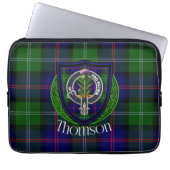 Thomson Scottish Clan Tartan and Crest Laptopschutzhülle (Vorderseite)
