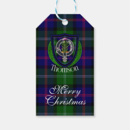 Thomson Scottish Clan Tartan & Crest Geschenkanhänger