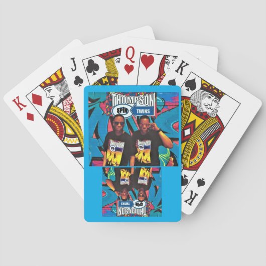 THOMSON SPIN TWILLINGS. Ping-Pong-Schläger Spielkarten (Rückseite)