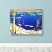 Thomson - Spring Ice, fein, populär, Leinwanddruck (Insitu (Holzboden))