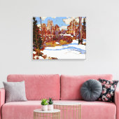 Thomson - Wälder im Winter Leinwanddruck (Insitu (Wohnzimmer))