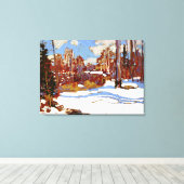Thomson - Wälder im Winter Leinwanddruck (Insitu (Holzboden))