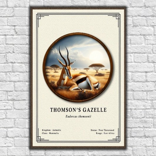 Thomsons Gazelle Zoologie-Serie Poster