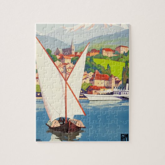 Thonon Bains Französisch Reisen Europa Kunst Puzzle (Vertikal)