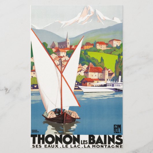 Thonon Les Bains Französisch Reisen Europa Briefpapier (Vorderseite)