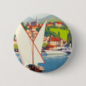 Thonon Les Bains Französisch Reisen Europa Button (Vorderseite)