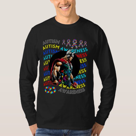 Thor Autism Awareness Navigating Autism Autism Chi T-Shirt (Vorderseite)