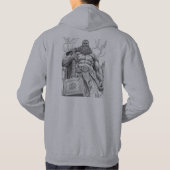 Thor God of Thunder Mjolnir Sketch Art Hoodie (Rückseite)