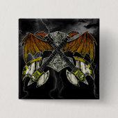 Thor-Hammer der Gott-Gitarren Button (Vorderseite)