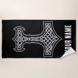 Thor Hammer Mjolnir Knoten Strandtuch
