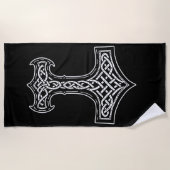 Thor Hammer Mjolnir Knoten Strandtuch (Vorderseite)