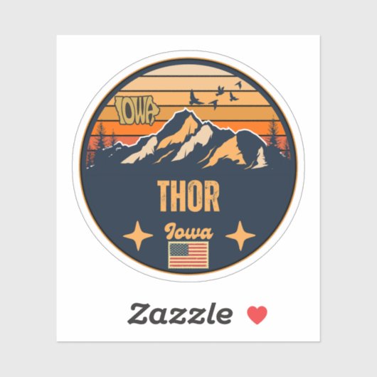 Thor, Iowa Aufkleber (Blatt)