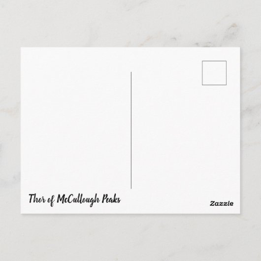 Thor McCullough Peaks Wild Horse Postcard Postkarte (Rückseite)