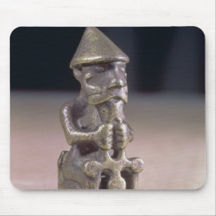 Thor mit einem Hammer, Statuette fand in Island Mousepad