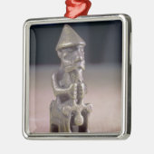 Thor mit einem Hammer, Statuette fand in Island Silbernes Ornament (Links)