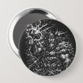 Thor — Sturmgepeitschter Gott des Donners Button (Vorne & Hinten)