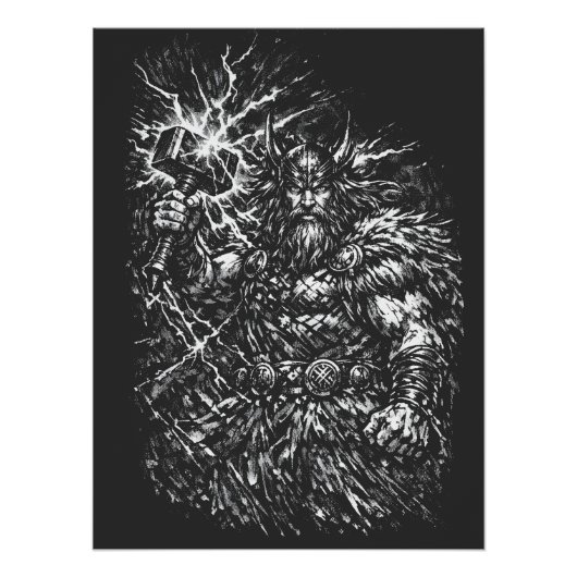 Thor — Sturmgeprüfter Gott des Donners Poster (Vorderseite)