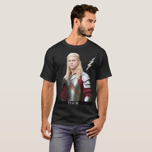 THOR (Twink) Wikinger Krieger Gott T-Shirt (Vorne ganz)