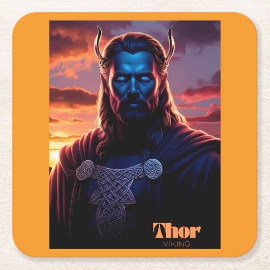 THOR VIKING  RECHTECKIGER PAPPUNTERSETZER (Vorderseite)