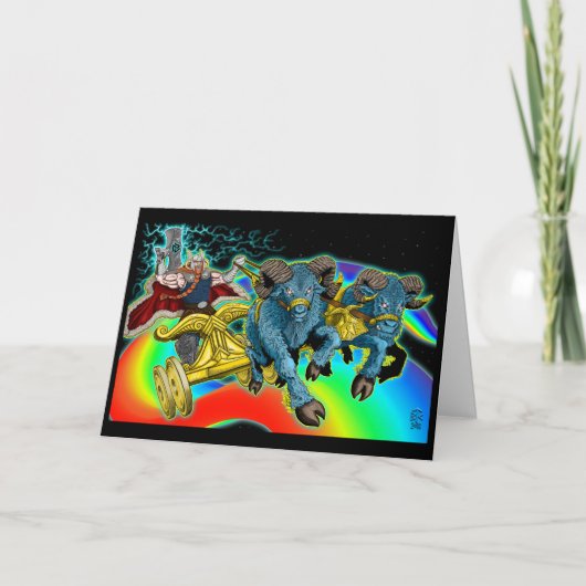 Thor-Wagen - Grußkarte Karte (Vorderseite)