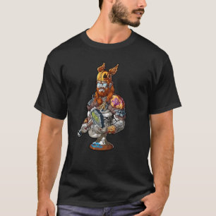 Thor Wikinger Gott Statue Urban Streetwear Nordisc T-Shirt