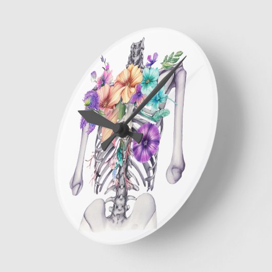 Thorakischer Käfig Runde Wanduhr (Winkel)