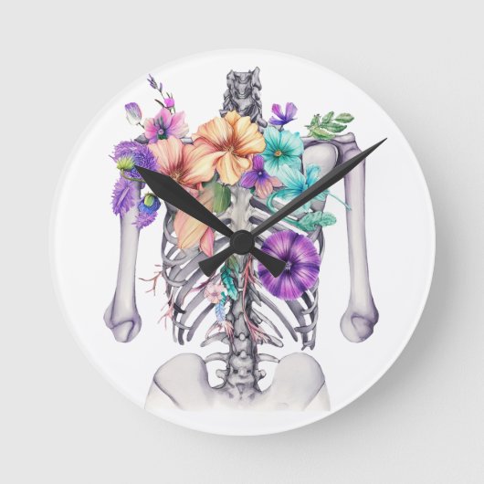 Thorakischer Käfig Runde Wanduhr (Vorderseite)