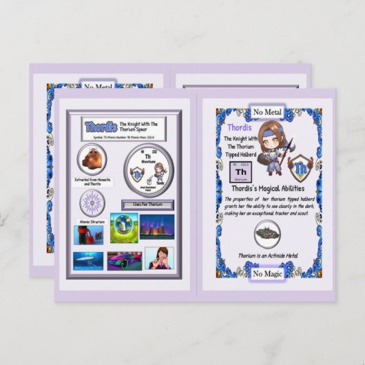 Thordis - Ritter Thorium Halberd Postkarte (Vorne/Hinten)