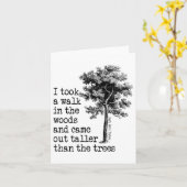 Thoreau Bäume zitieren Natur - Walking in den Wäld Karte (Gelbe Blume)