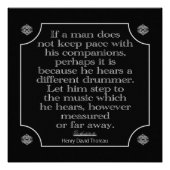 Thoreau Different Drummer - Kunstdrucken Poster (Vorderseite)