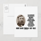 Thoreau Different Drummer Step to the Music Postkarte (Vorne/Hinten)