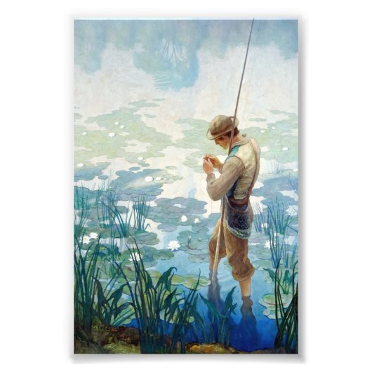 Thoreau Fischerei am Walden Pond durch N. C. Wyeth Fotodruck (Vorne)