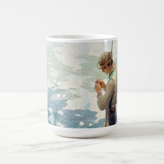 Thoreau Fischerei am Walden Pond durch N. C. Wyeth Kaffeetasse (Mittel)