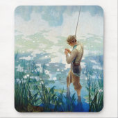 Thoreau Fischerei am Walden Pond durch N. C. Wyeth Mousepad (Vorne)