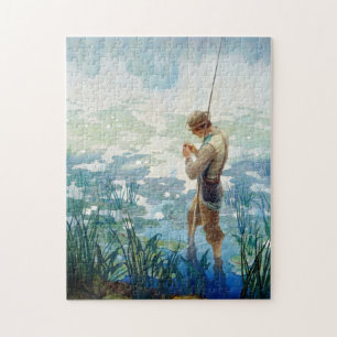Thoreau Fischerei am Walden Pond durch N. C. Wyeth Puzzle