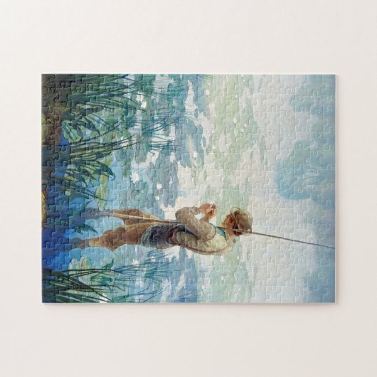 Thoreau Fischerei am Walden Pond durch N. C. Wyeth Puzzle (Horizontal)