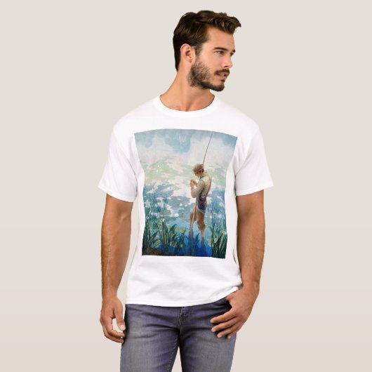 Thoreau Fischerei am Walden Pond durch N. C. Wyeth T-Shirt (Vorne ganz)