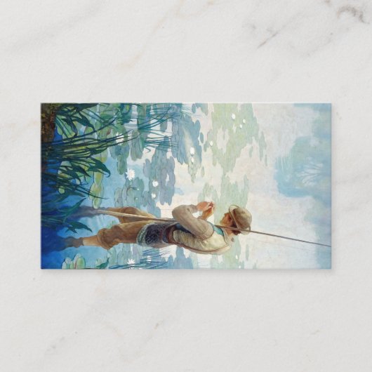 Thoreau Fischerei am Walden Pond durch N. C. Wyeth Visitenkarte (Vorderseite)