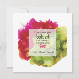 Thoreau Inspirational Quote Greeting Card Karte