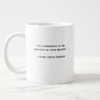 Thoreau Inspirierendes Motivationszitat-Geschenk T Jumbo-Tasse