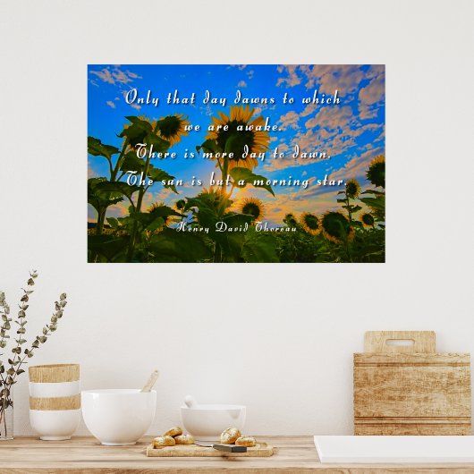 Thoreau, Morning Star Poster (Küche)