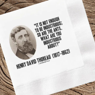 Thoreau Nicht Genug Zu Sein Fleißig So Sind Auch A Serviette