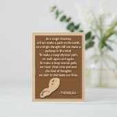 Thoreau provoziert Zitat Postkarte (Stehend Vorderseite)