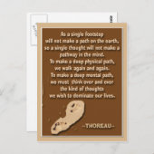 Thoreau provoziert Zitat Postkarte (Vorne/Hinten)
