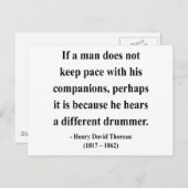 Thoreau Quote 4a Postkarte (Vorne/Hinten)