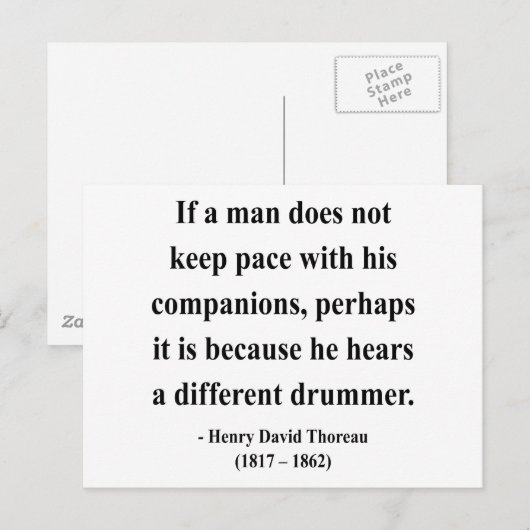Thoreau Quote 4a Postkarte (Vorne/Hinten)