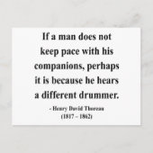 Thoreau Quote 4a Postkarte (Vorderseite)