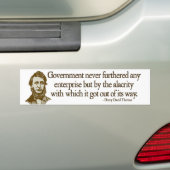 Thoreau Regierungs-Autoaufkleber Autoaufkleber (Auf Auto)