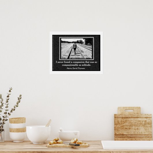 Thoreau Solitude quote poster (Küche)